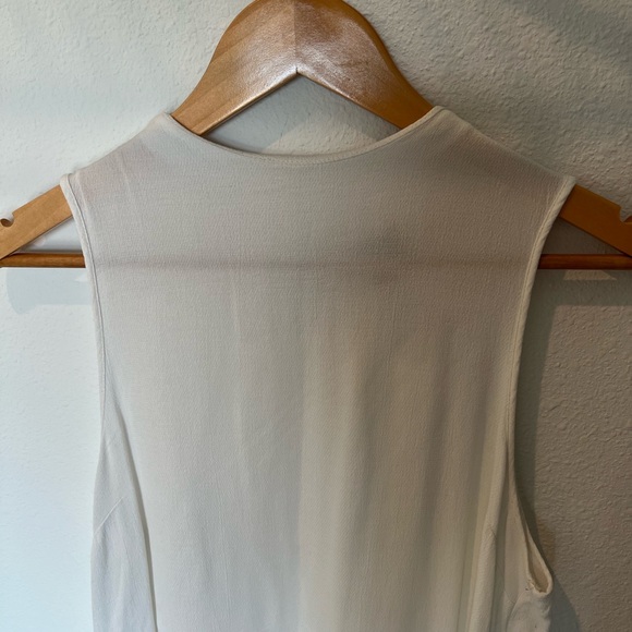 TOPSHOP White Long Tank Top With Side Slits - Picture 2 of 5